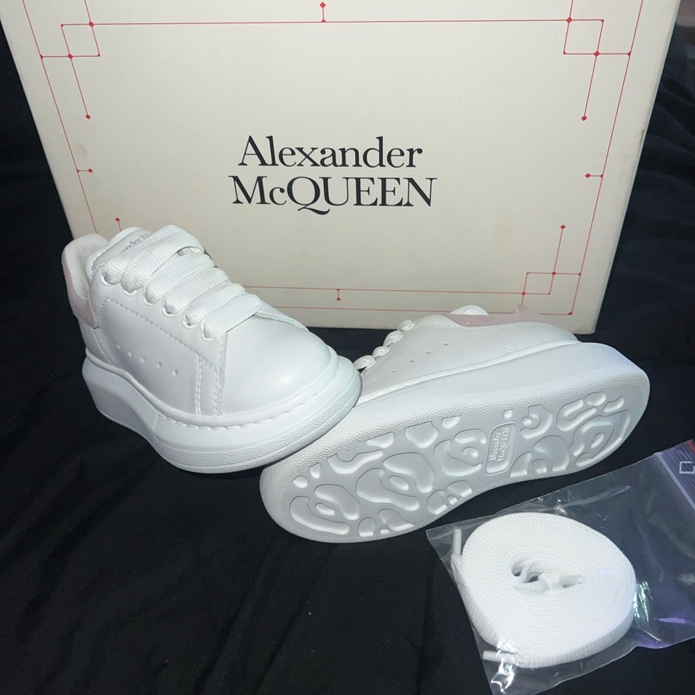 Alexander McQueen Classic White Platform Sneakers